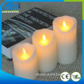 3pcs Warm White Paraffin LED Candle Wax